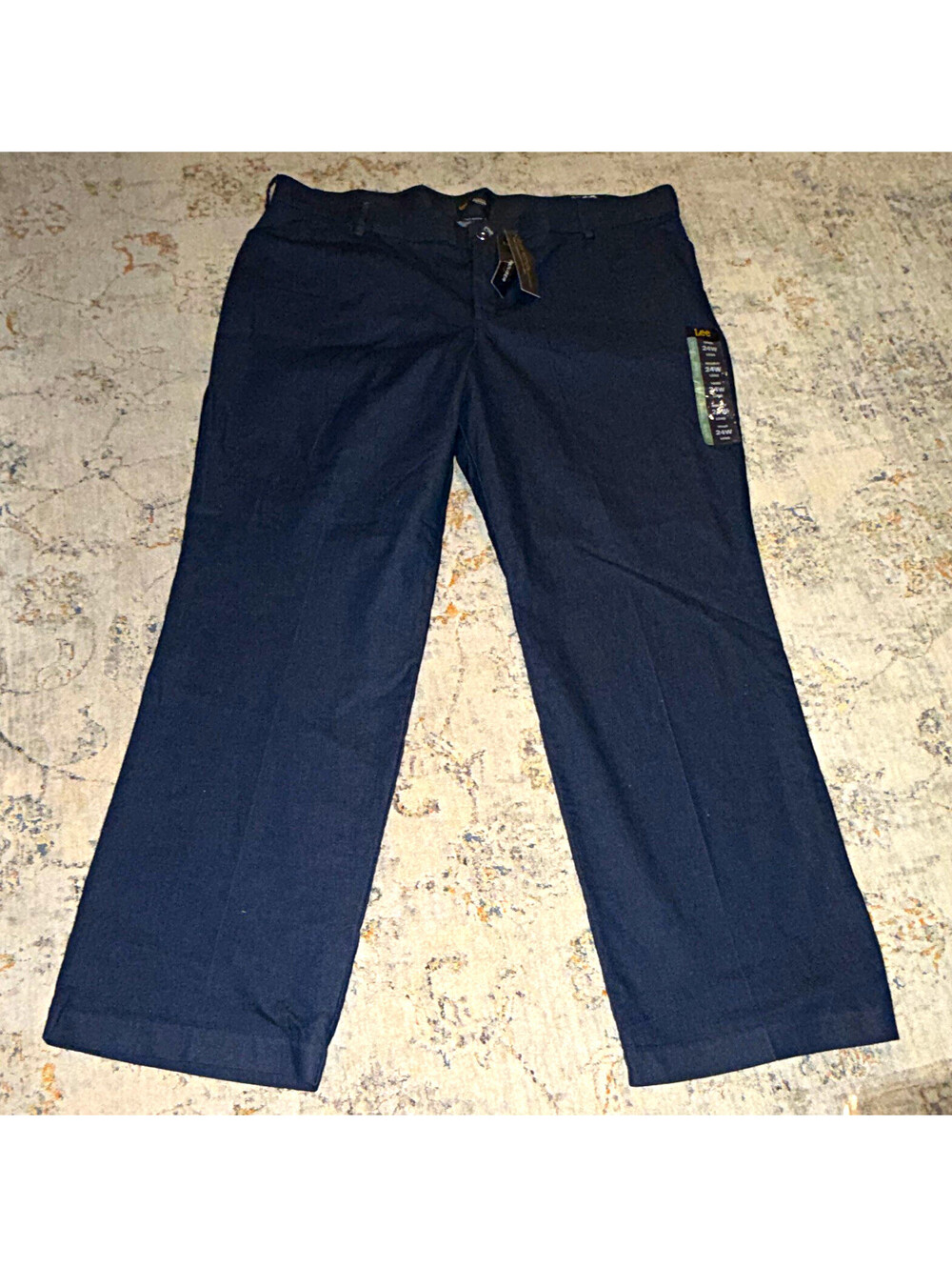 Lee Women’s Flex Motion Trouser Pants 24W Long Blue Cotton Blend 4855144 A253